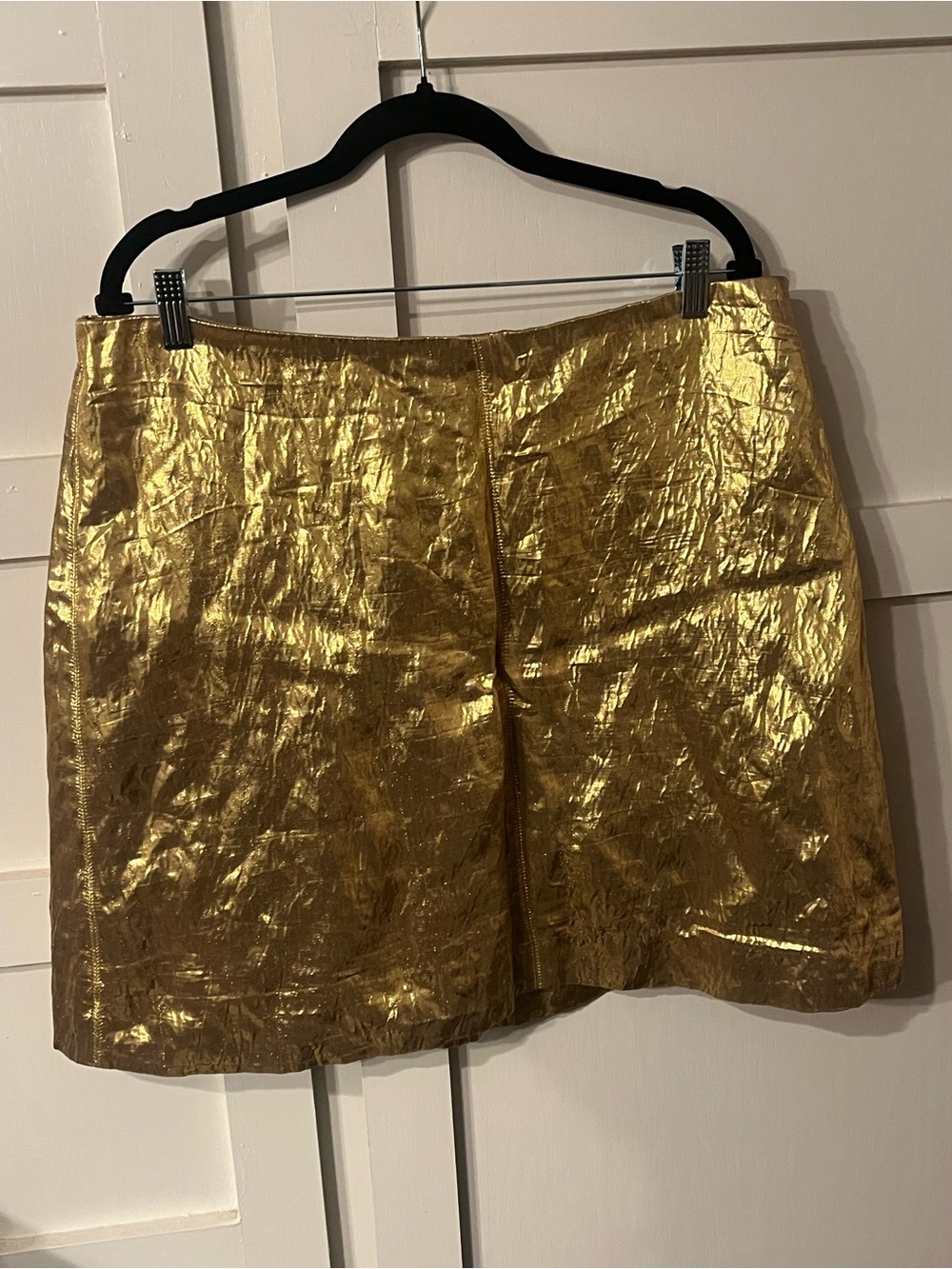 EUC J. Crew Gold Metallic Mini Skirt - Women